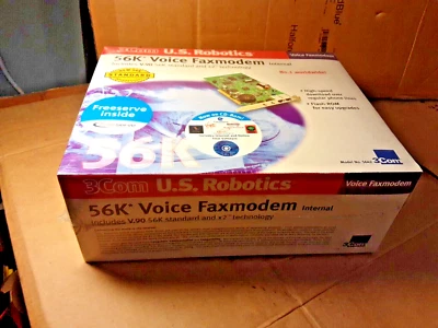 3COM SELTENER FIND, US-Robotik 56K, Faxmodem inkl. aller Kabel/Anschlüsse. - Bild 1 von 4