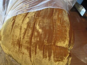 West Elm Lush velvet tack Stitch King quilt golden oaks 2 king shams New wo tags - Picture 1 of 1