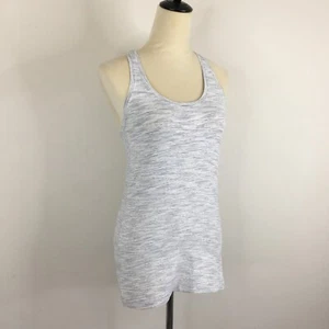 Lululemon Athletica meliert grau weiß Racerback Activewear Top Damen Größe Small - Bild 1 von 8