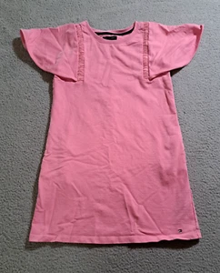 Tommy Hilfiger Girl`s Solid Pink Midi Summer Spring Casual Shirt Dress / Size 12 - Picture 1 of 11