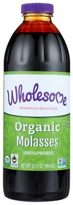 Organic Fair Trade Blackstrap Molasses 32 Fl Oz Sugar Substitute Vegan - Image 1 of 4