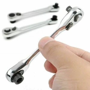 Mini 1/4" Double-Ended Quick Socket Ratchet Wrench Rod Screwdriver - Picture 1 of 10