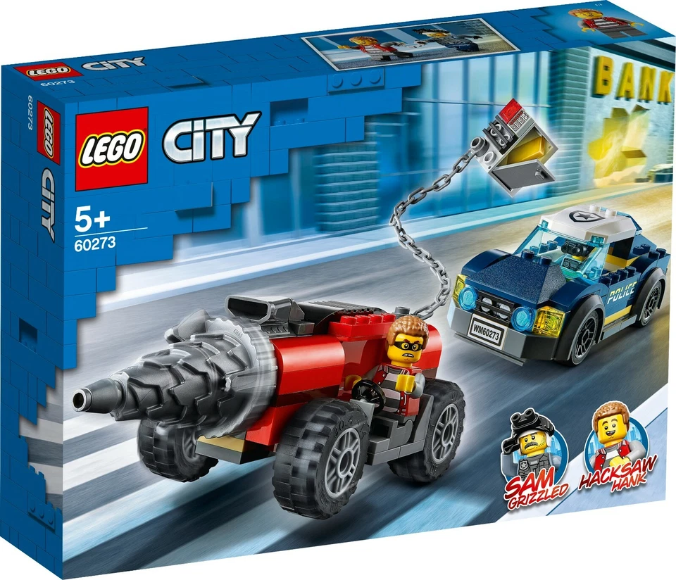 60273 POLICE DRILLER CHASE sierra hank LEGO legos city town NUEVO set sam grizzl Foto 1 de 1