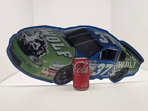 VINTAGE 1998 NASCAR #37 TIMBER WOLF MARK GREEN METAL SIGN 23" x 11 - Picture 1 of 8