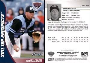 Chris Marrero 2011 Choice International League Top Prospects #15 RC FREE SHIP - Picture 1 of 1