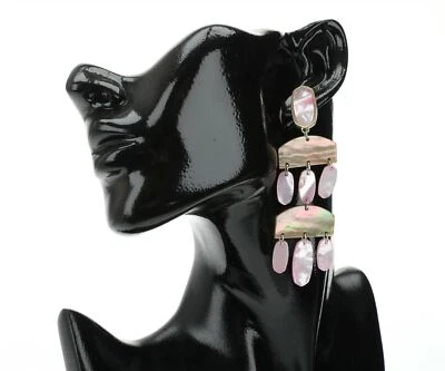 Pendientes colgantes Kendra Scott 251732 Emmet para mujer color rubor dorado/marrón mezcla Foto 1 de 2