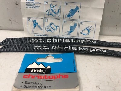 ZEFAL CHRISTOPHE BICYCLE TOE CLIP STRAPS For ATB Grey VINTAGE Original - Image 1 of 4