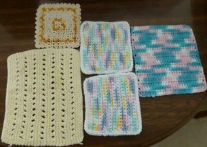 2 Lotes de Algodón PAÑO DE COCINA CROCHET 3 Pastel Multicolor O 2 Marfil Naranja - Imagen 1 de 5