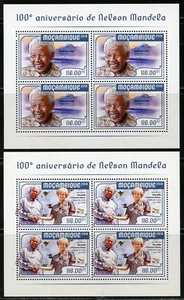 MOZAMBIQUE 2018 100th BIRTH OF NELSON MANDELA SHEET SET MINT NH - Picture 1 of 2