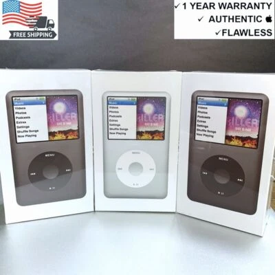 Apple iPod Classic 7th generation Black Silver 160/256/512/1TB/2TB Sealed Box - Image 1 of 4