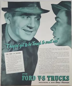 Camionetas Ford 1938 anuncio vintage 14 x 10 tienen que ser difíciles de adaptarme - Imagen 1 de 1