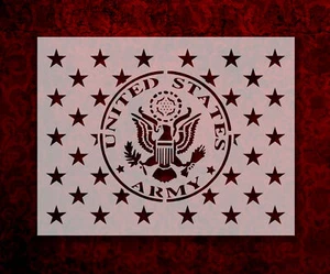 Stencil Unione Bandiera 50 Stelle Esercito USA 11 x 8,5 Pollici (855) - Foto 1 di 1