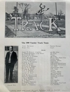 Vintage University Illinois Fighting Illini 1909 Track Team Image Roster Rare - Picture 1 of 3