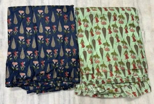 By Yard Handmade Cotton Indian Women Clothing Running Loose Fabric Tilak Print - Picture 1 of 1
