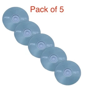 5 x TDK DVD-RW Discs ReWritable Blank Disc in Sleeve 4x 4.7GB 120min - Picture 1 of 1