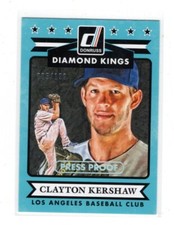 2015 Donruss Press Proof Silver #14 Clayton Kershaw Diamond Kings #5/199 NR-MT
