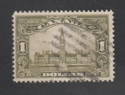 Canada Scott Unitrade 159  $1.00 Parliament Building  Stamp Used Fine-Very Fine - Image 1 of 2