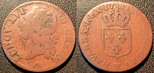 Louis XVI - 1/2 Sol À L'Écu 1781 W, Lille !! L4L.548 - Picture 1 of 1