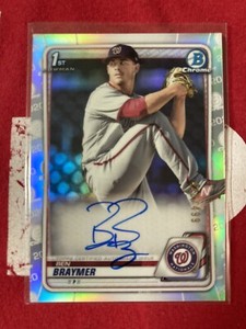 Ben Braymer 2020 Bowman Chrome 1st Rookie Refractor AUTO #448/499 mint Nationals