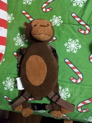 Trela e arnês de cauda de animal de pelúcia marrom criança segurança macaco insetos dourado... - Imagem 1 de 4