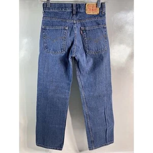 Levi's 550 Red Tab Blue Jeans Medium Wash Stretch Denim Size Boys 12 Slim 24x26 - Picture 1 of 8