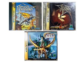 Panzer Dragoon I II Zwei Azel Saga RPG Set Sega Saturn 3 Games Japan NTSC-J