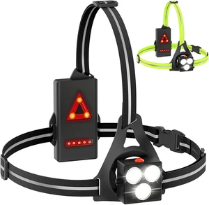 Luce Running,Luce Corsa Ricaricabile USB, 120°Luce Regolabile Da Corsa,500 Lumen - Foto 1 di 12