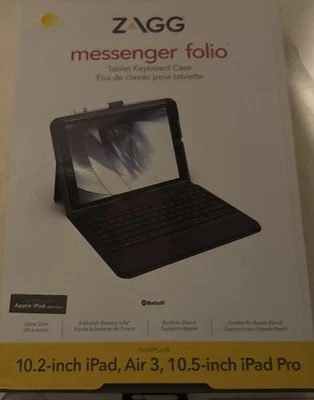 Zagg Messenger Folio Tablet Keyboard & Case For iPad Air 3 & 10.5" iPad Pro - Image 1 of 2