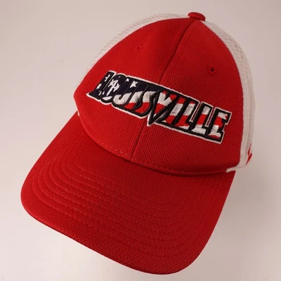 Louisville Hat Zephyr Men's Adjustable Red White Mesh Back Baseball Cap - Image 1 of 4