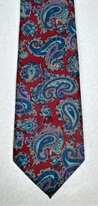 MCDONALD'S Vintage Manager’s Necktie 80's Paisley Print Free Shipping - Picture 1 of 5