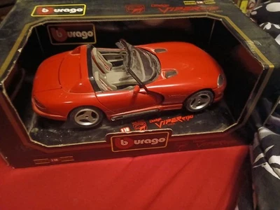 Dodge Viper RT/10 Diamonds Burago 1992 rojo escala 1:18 diecast metal modelo coche Foto 1 de 4