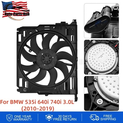 17427647652 Engine Cooling Fan For BMW 535i 640i 740i 740Li 3.0L 2011-2019 NEW Foto 1 de 4