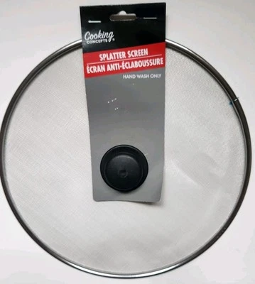 New Cooking Concepts 11.5" dia Round Metal Grease Splatter Screen w Knob - Image 1 of 4