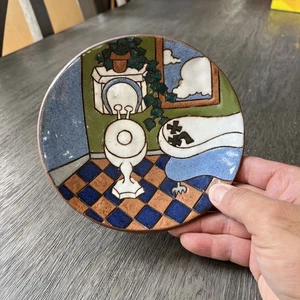 1983 signiert Judy Miller Badezimmer 6" Teller Schale Vintage Vintage - Bild 1 von 7