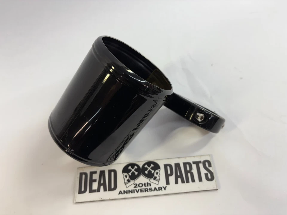 Guidão Harley preto brilhante Kruzer Kaddy copo bebida porta-garrafa - Imagem 1 de 4