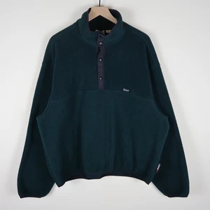 Vintage Woolrich Polartec Snap Fleece Pullover Dark Green Men's XL 27x26.5 - Picture 1 of 18