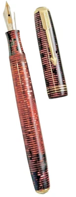 Pluma Estilográfica Parker Vacumatic 1937 Borgoña Perla Nuevo en Caja 14 k Fina Completamente Restaurada Foto 1 de 4