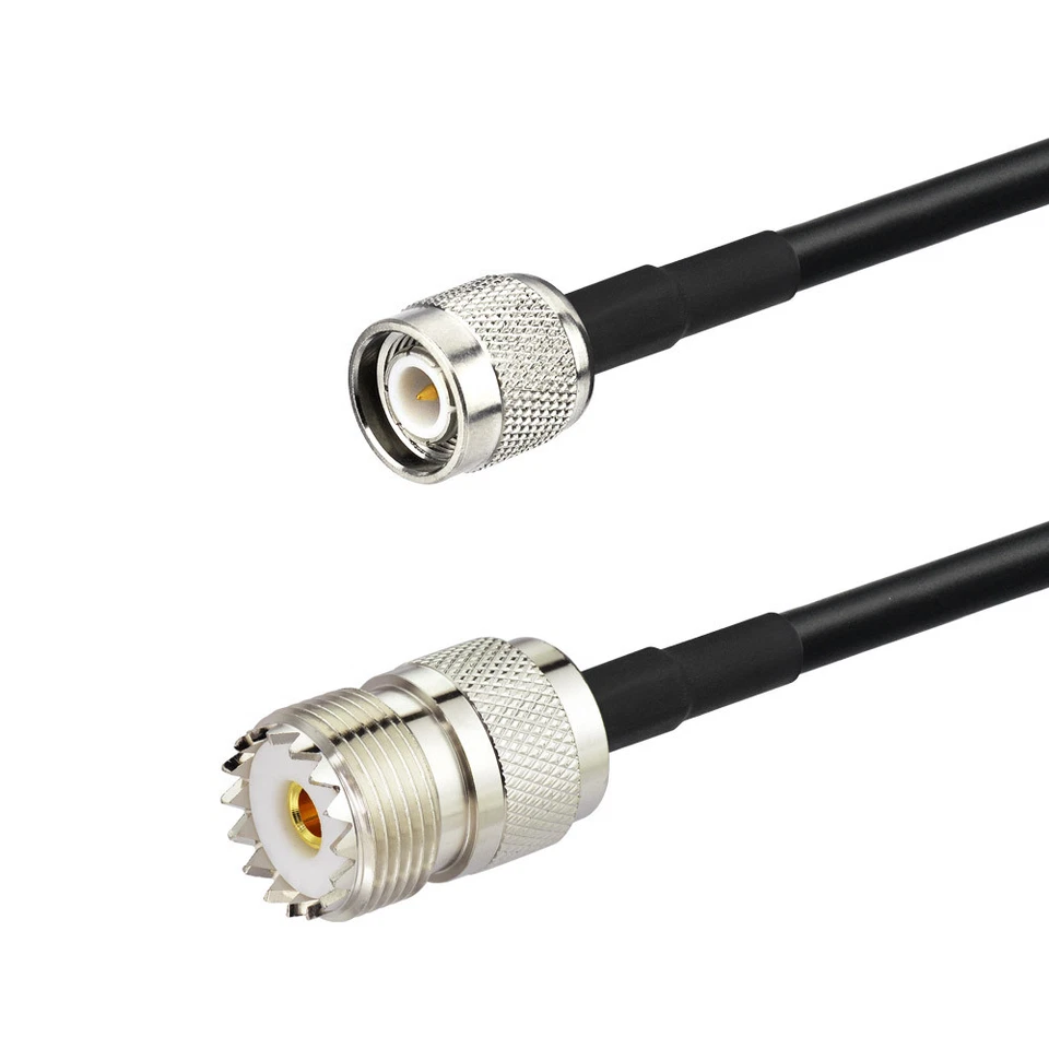 20" TNC male to UHF SO-239 female RG58 cable jumper pigtail 50cm for Wireless - Image 1 of 4