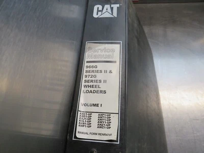 Caterpillar 966G 972G Series II Wheel Loader Service Manual VOL 1. RENR4380 - Image 1 of 4