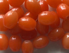 Pack of 10 Orange Barrel Shaped 15mm Onyx Beads for Jewellery Making  (IN03)