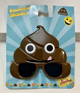 Sun-Staches Costume Sun Glasses Halloween Emoticon Emoji POOP POO - Picture 1 of 4