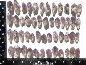50pcs Rough & Natural Amethyst Quartz Points Purple Geode Crystals Pristine Tips - Picture 1 of 9