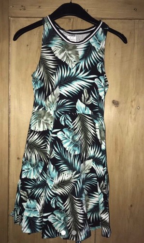 UNDERCOVER Victoria Secret Pink Summer Skater Dress Palm Leaves Size XS