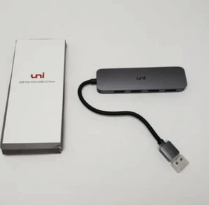 Uni USB Hub With 4 USB 3.0 Ports Data Hub Adapter With 0.5 Ft Cable  - Picture 1 of 3