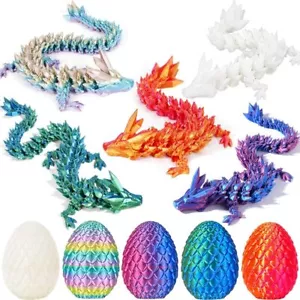 5PCS Easter Basket Stuffers - Easter Mini Mystery 3D Printed Dragon Egg Fidge... - Picture 1 of 7