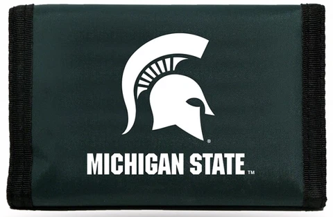 Michigan State Spartans Nylon Trifold Wallet Cover