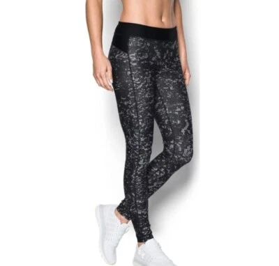 Mujer UNDER ARMOUR Camuflado Leggings NEGRO Y GRIS Talla XL Ejercicio Pantalones Atléticos Foto 1 de 4
