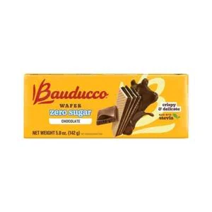 Galletas de oblea de chocolate Bauducco - obleas deliciosas y crujientes sin azúcar - Imagen 1 de 3