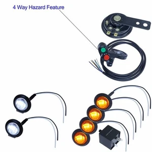 Handlebar thumb switch LED turn signal & horn kit for ATV Scooter quad 4wheeler - Bild 1 von 12