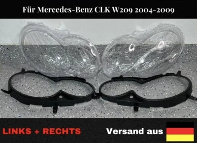 Scheinwerferglas Streuscheibe Inkl. Dichtung L+R Für Mercedes W209 04-09 CLK - Bild 1 von 3